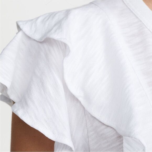 Veronica Beard Bea Short Sleeve Ruffle Tee - Size XL MSRP: $ 168.00 - Picture 3 of 8